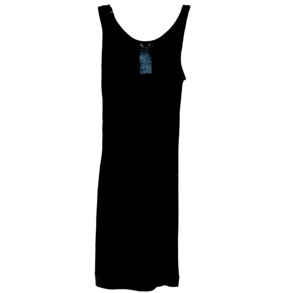 Bebe Women's Small Bodycon Tank Dress Mini Black Back Cut Out Spandex - Picture 1 of 3